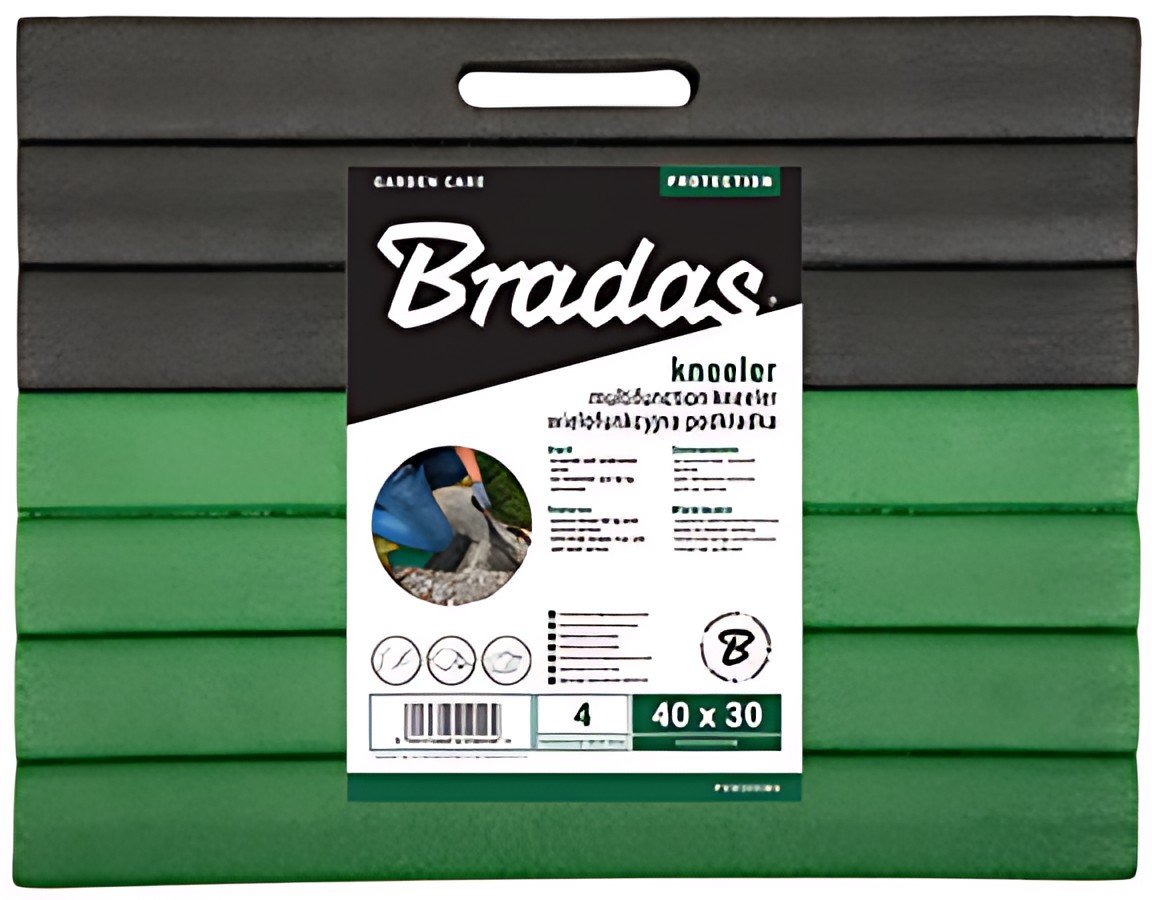 Bradas Planche pour genou, (L)400x(T)300x(H)40mm, noir/vert