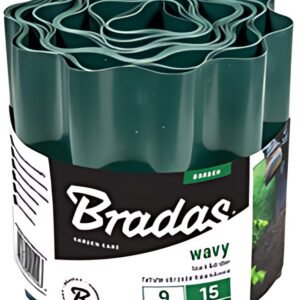 Bradas Bordure de gazon, hauteur 150 mm, longueur 9 m, vert