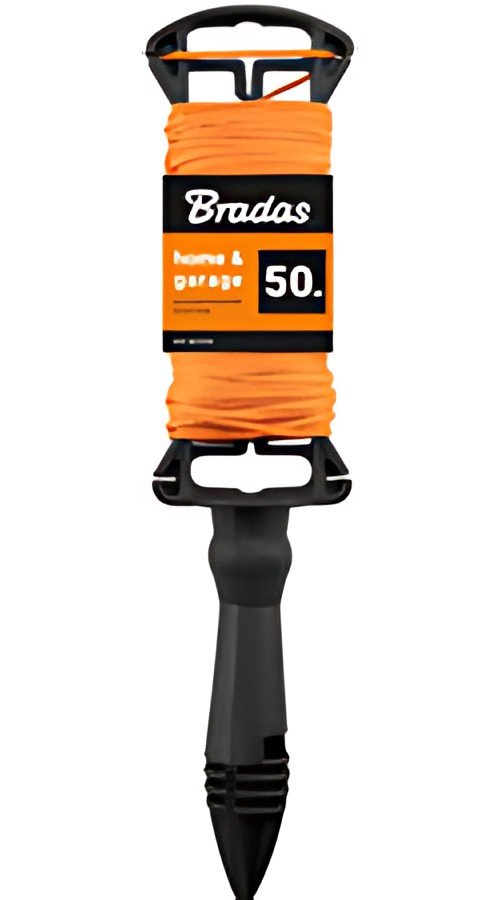 Bradas Cordeau de maçon sur bobine, 30 m, orange
