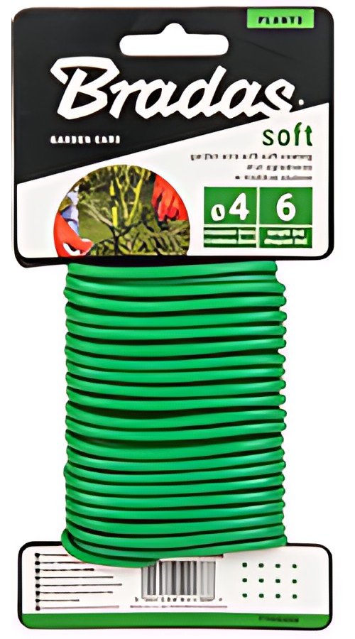 Bradas Fil de fer SOFT avec revêtement PVC, 5 mm x 4 m, vert