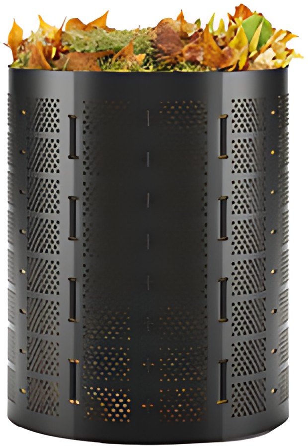 Bradas Poubelle à compost, 400 litres, en HDPE, noir
