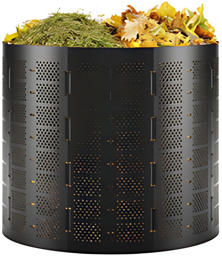 Bradas Poubelle à compost, 800 litres, en HDPE, noir
