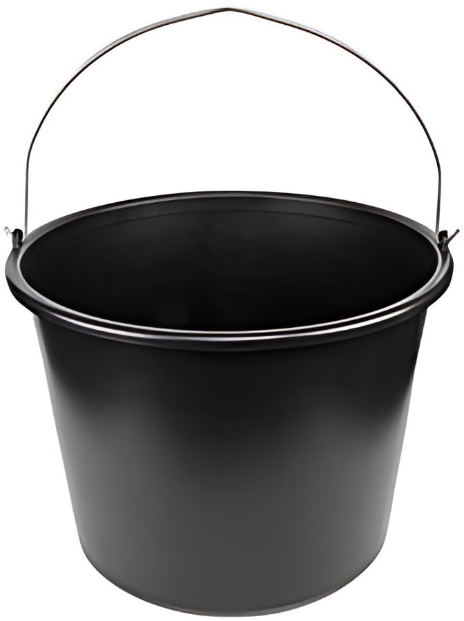 Bradas Seau, 20 litres, PVC, noir