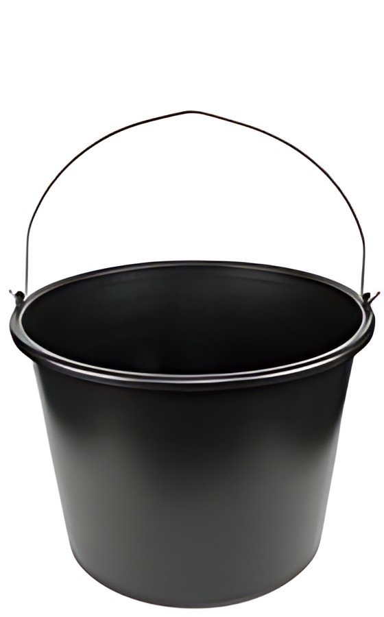 Bradas Seau, 12 litres, PVC, noir