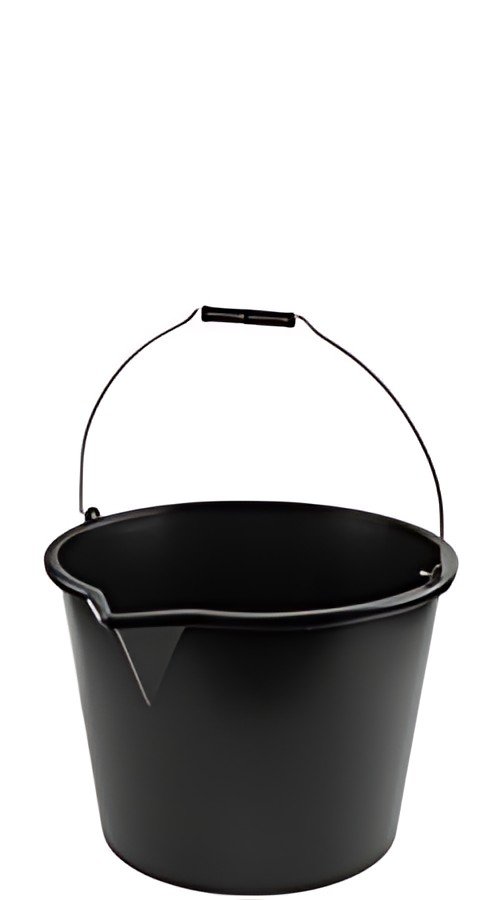Bradas Seau avec bec verseur, 5 litres, PP, noir
