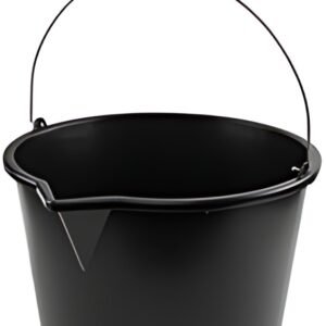 Bradas Seau avec bec verseur, 12 litres, PP, noir