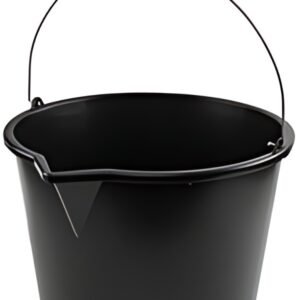 Bradas Seau avec bec verseur, 16 litres, PP, noir
