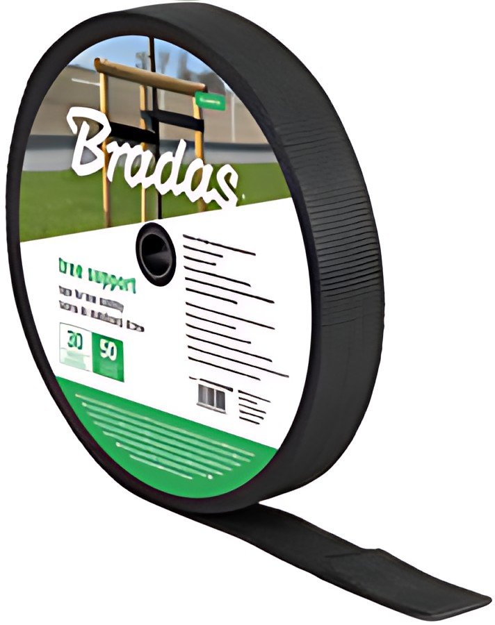 Bradas Bande de ligature pour arbres, PP, 30 mm x 50 m, noir