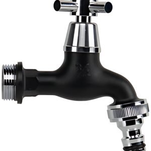 Bradas Robinet 3/4", boisseau sphérique, noir mat
