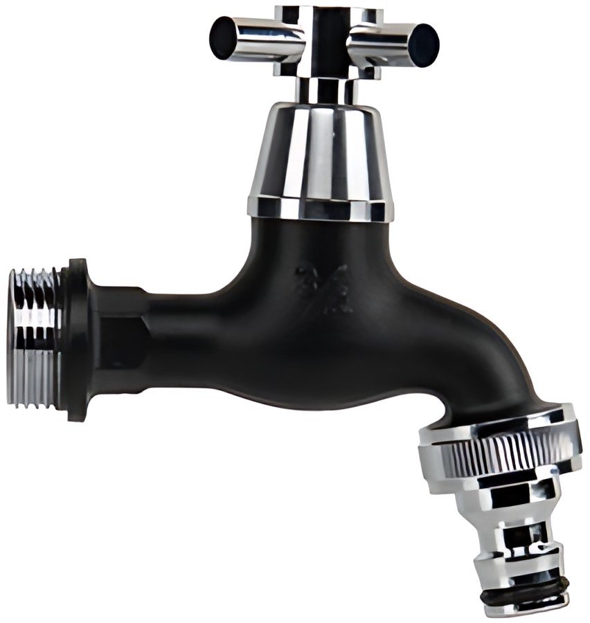 Bradas Robinet 3/4", boisseau sphérique, noir mat