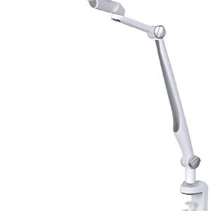 Hansa Lampe de bureau à LED Multiflex, pince & socle, argent