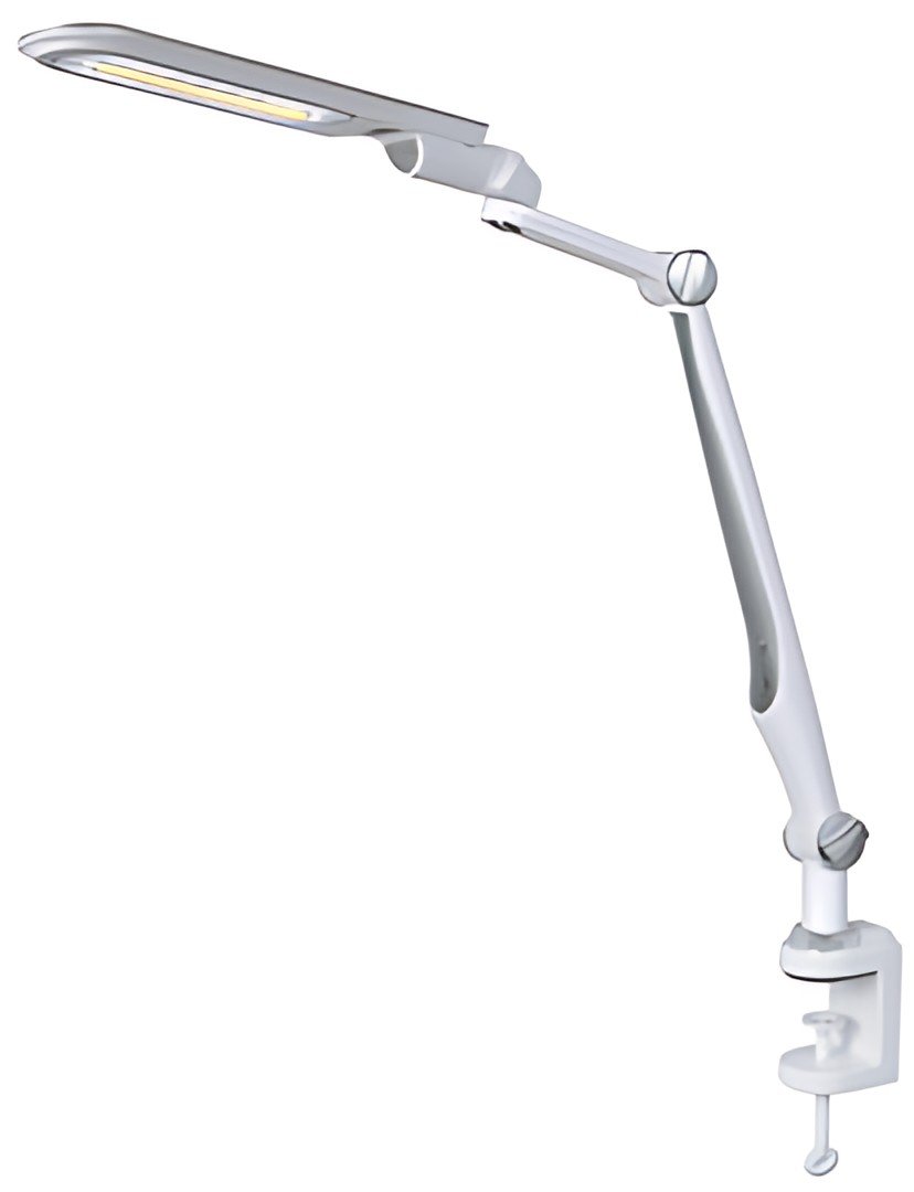 Hansa Lampe de bureau à LED Multiflex, pince & socle, argent