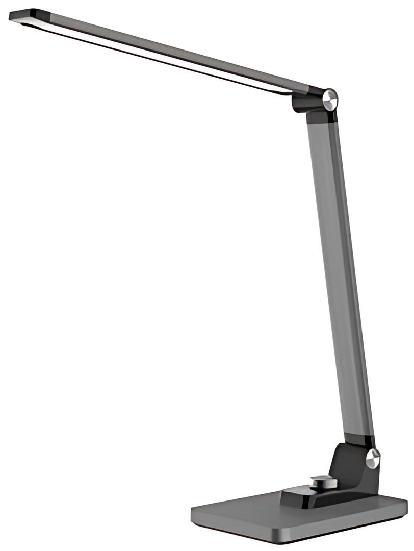 Hansa Lampe de bureau à LED "Breeze", socle, gris métallique