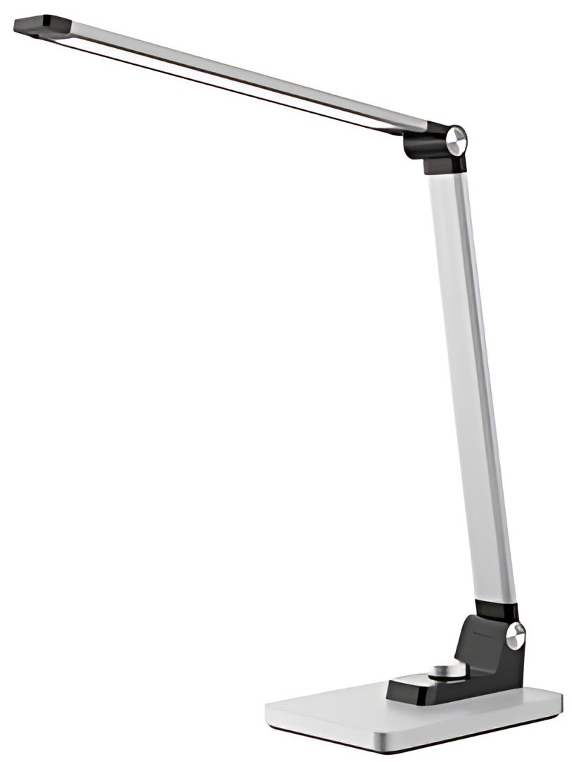 Hansa Lampe de bureau à LED "Breeze", socle, argent brossé