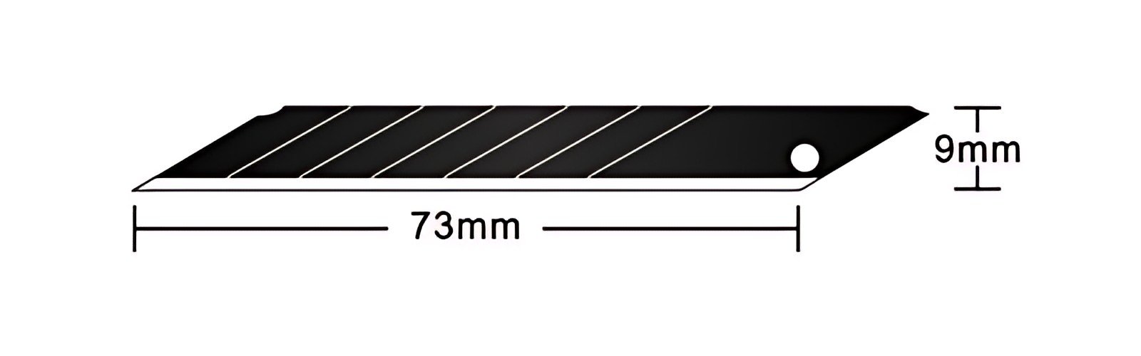Hansa Lame de rechange, largeur: 9 mm, 30 degrés, noir