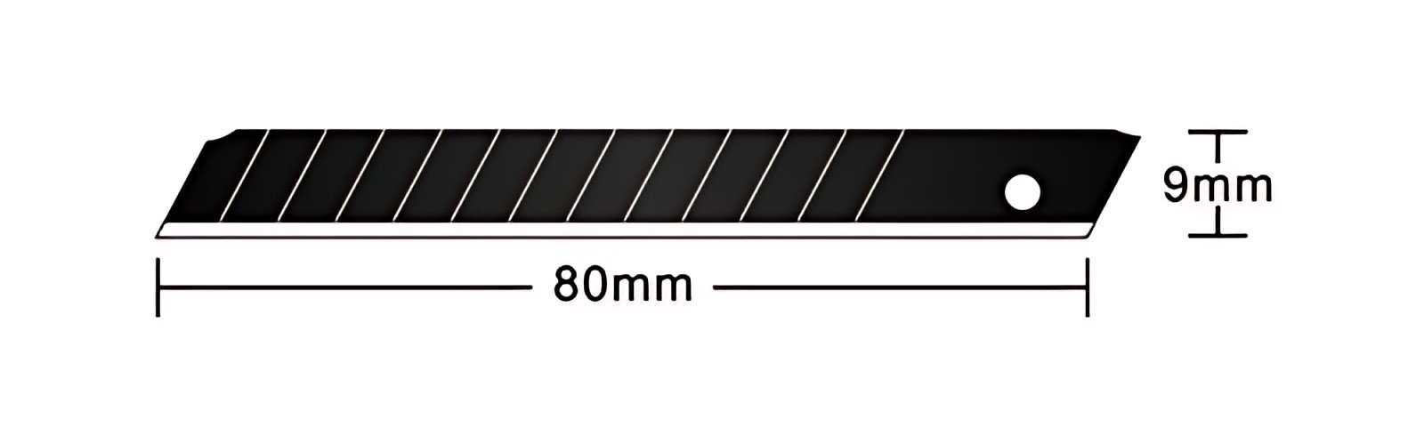 Hansa Lame de rechange, largeur: 9 mm, 60 degrés, noir