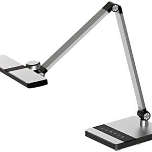 Hansa Lampe de bureau à LED Nimbus, pied, argent