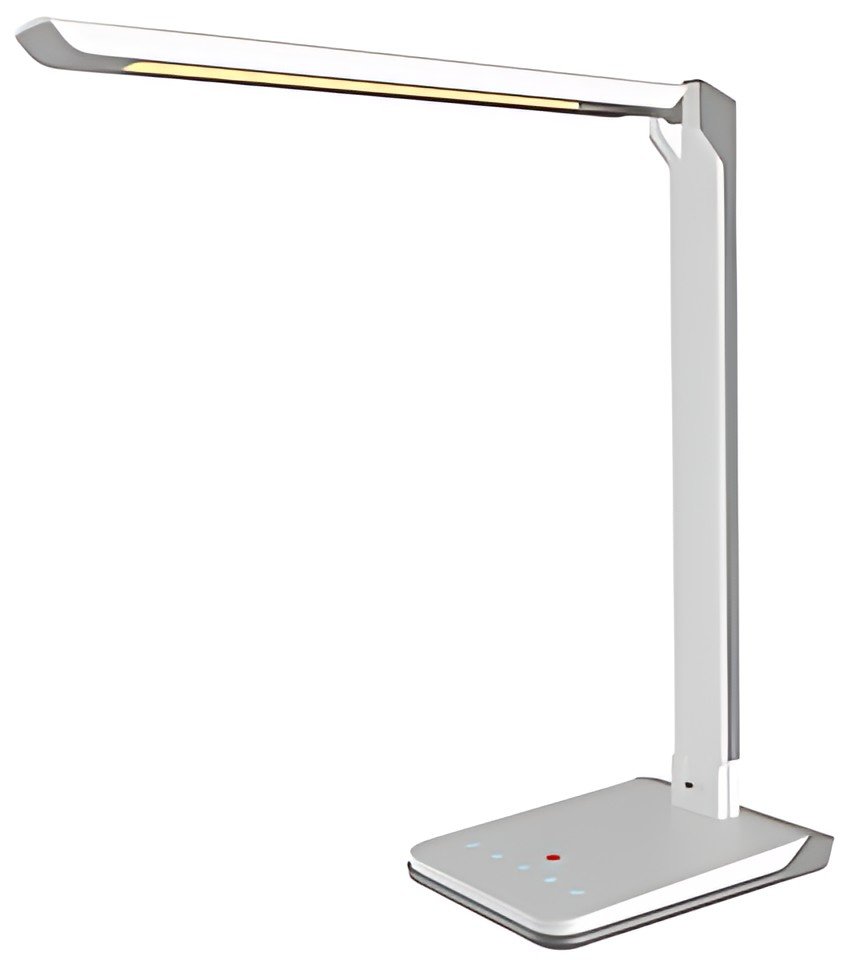 Hansa Lampe de bureau à LED Lumina, pied, blanc