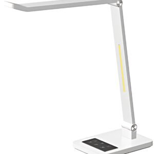 Hansa Lampe de bureau à LED Tide, pied, blanc
