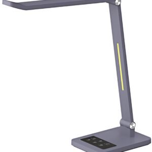 Hansa Lampe de bureau à LED Tide, pied, gris métallisé