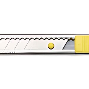 NT Cutter STL-ONE, boîtier en aluminium, 9 mm, argent/jaune