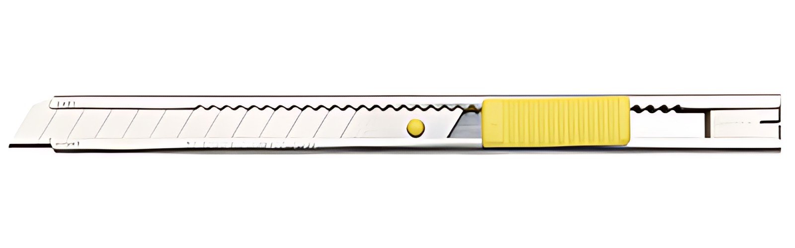 NT Cutter STL-ONE, boîtier en aluminium, 9 mm, argent/jaune