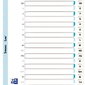 ELBA Intercalaires en plastique, A-Z, A4, 20 touches, blanc