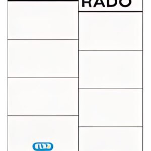 ELBA Etiquette pour dos de classeur Rado Brillant, blanc