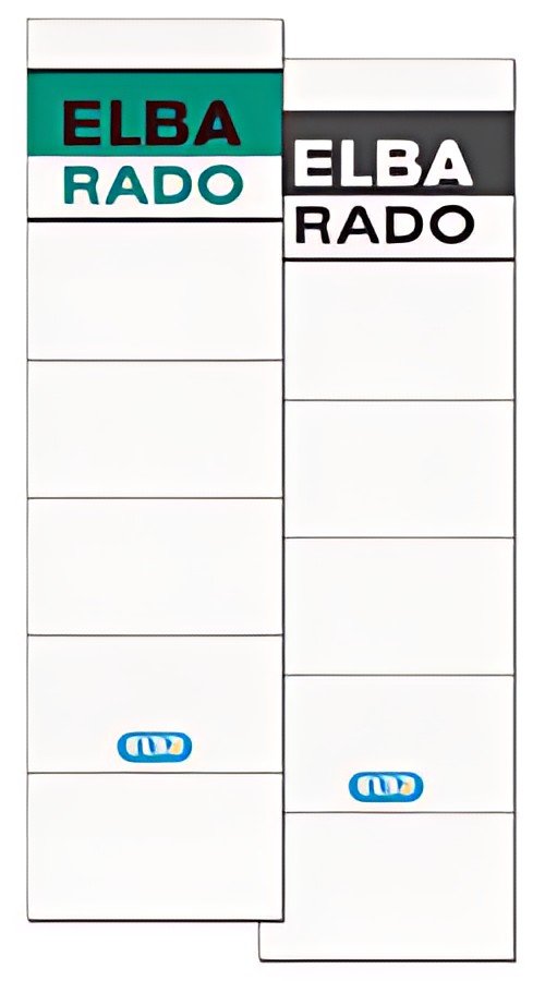 ELBA Etiquette pour dos de classeur Rado Brillant, blanc