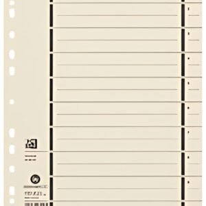 Oxford Intercalaires avec perforation, format A4 extra large