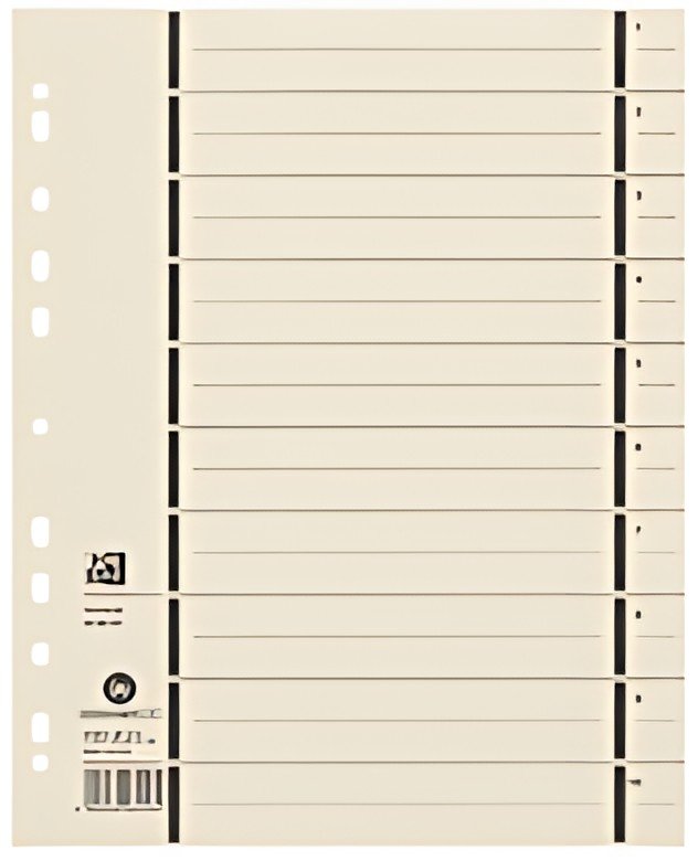 Oxford Intercalaires avec perforation, format A4 extra large
