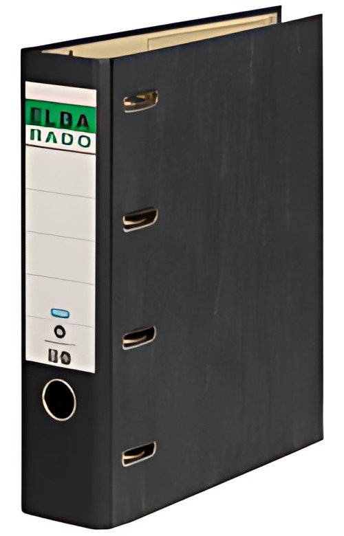 ELBA classeur double mécanisme rado, largeur dos: 75 mm,noir