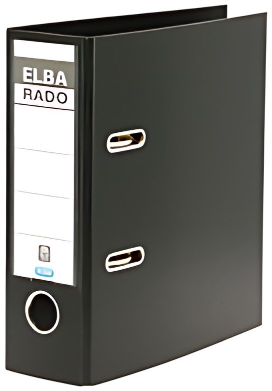 ELBA classeur rado plast, format A5 haut, dos: 75 mm, noir