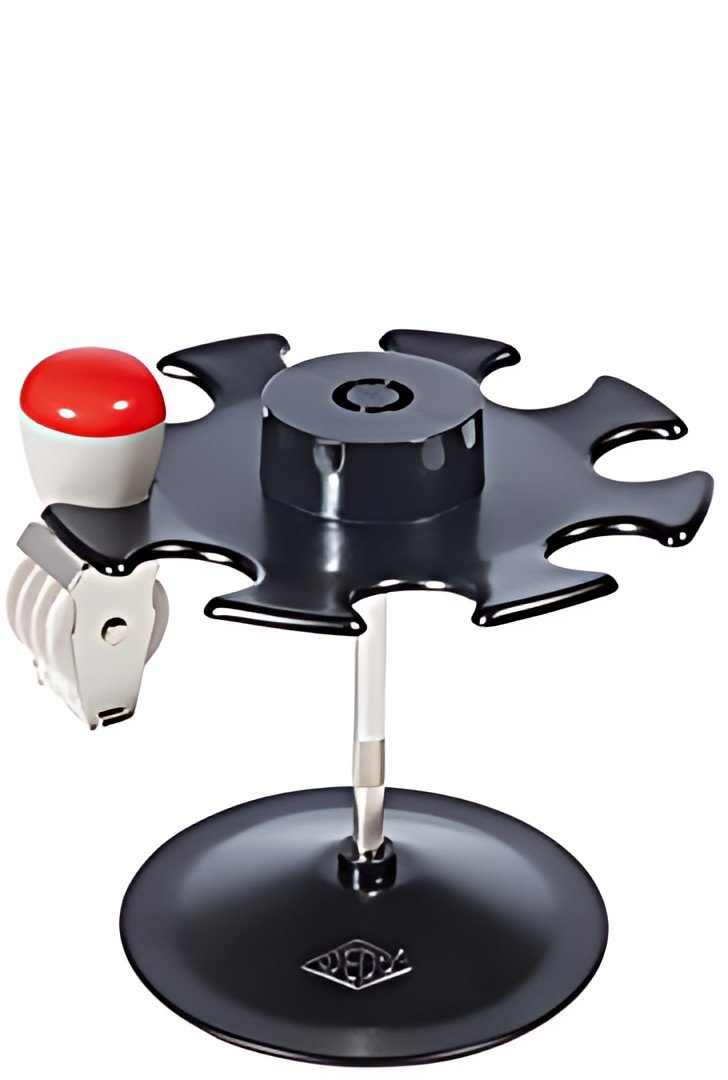 WEDO Porte-timbres, pour 8 timbrres, rond, noir
