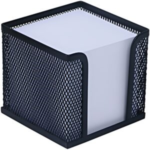 WEDO Bloc cube avec boîtier "Office", fil métallique, noir