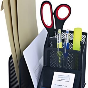 WEDO Multipot Office, 4 compartiments, noir, fil métallique