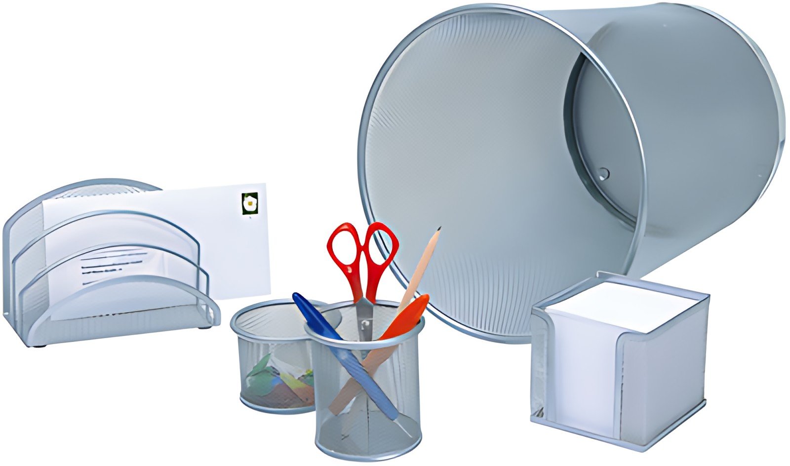 WEDO Set garnitures de bureau "Office",fil métallique,argent