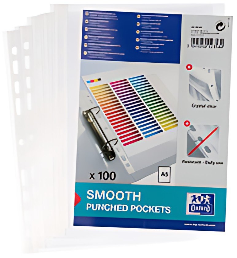 Oxford Pochettes perforées, A5, PP, 0,06 mm, transparent