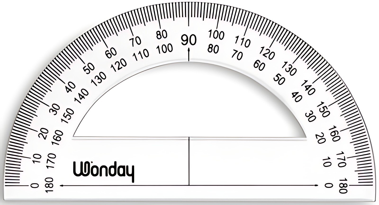 Wonday Rapporteur 180 degrés, en plastique, 120 mm