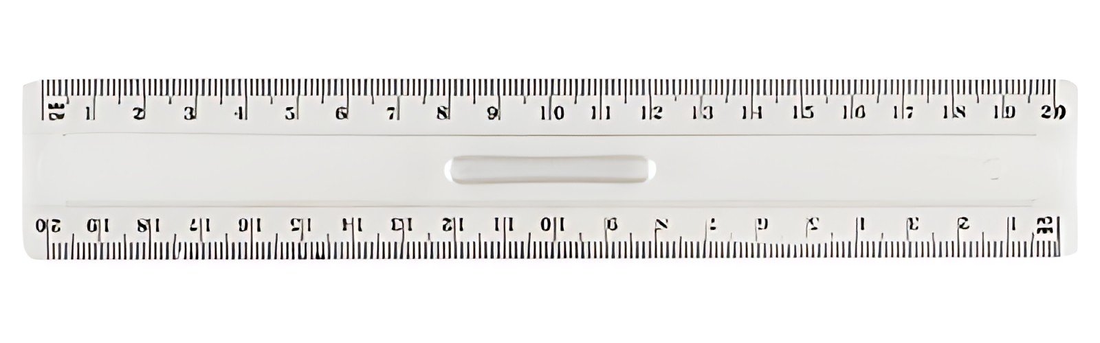 Wonday Règle plate, 200 mm, en plastique, avec poignée