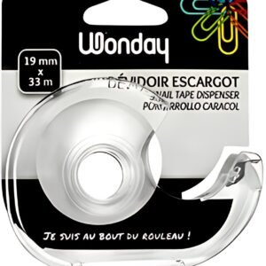Wonday Dévidoir manuel, transparent, en plastique, vide