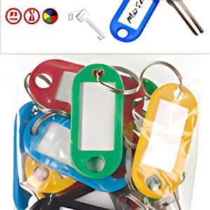 RESKAL Porte-clés avec anneau, diamètre: 18 mm, assorti