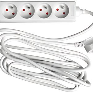 Wonday Prolongateur multiprise, 4 prises, blanc