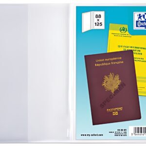 Oxford Etui de poche, PVC, 2 volets, 0,20 mm, 88 x 125 mm