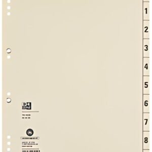 Oxford Intercalaires, 240 x 300 mm, imprimé 2 faces, chamois
