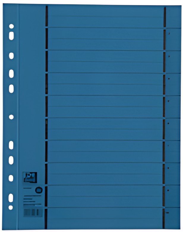 Oxford Intercalaire avec perforation, A4 extra large, bleu