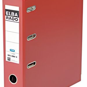 ELBA classeur double rado plast, largeur de dos 75 mm, rouge