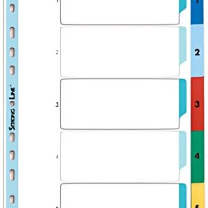 Oxford Intercalaire en plastique, A4, coloré, 12 pièces