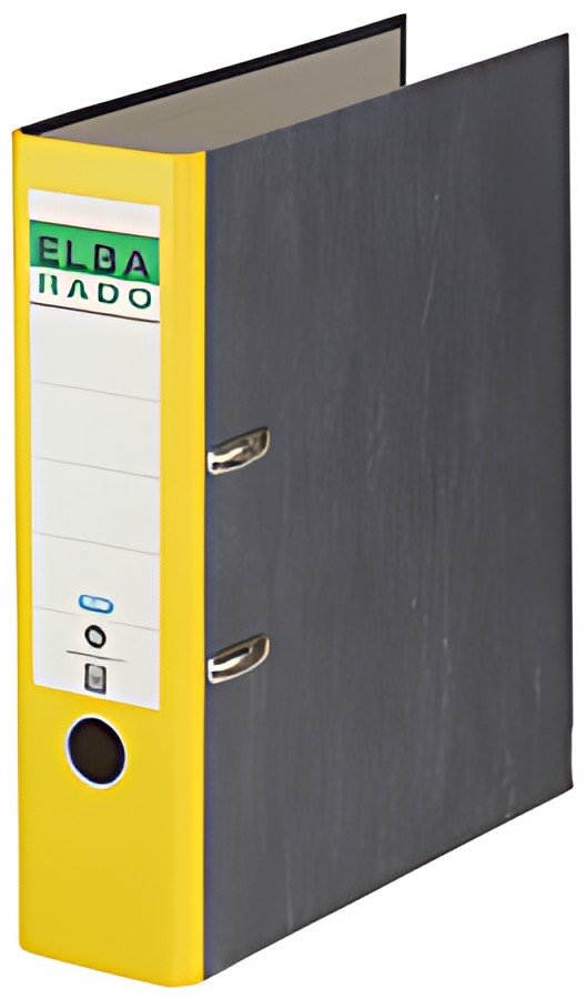 ELBA classeur rado papier marbré,largeur de dos: 80 mm,jaune