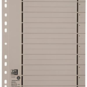 Oxford Intercalaire avec perforation, A4 extra large, gris